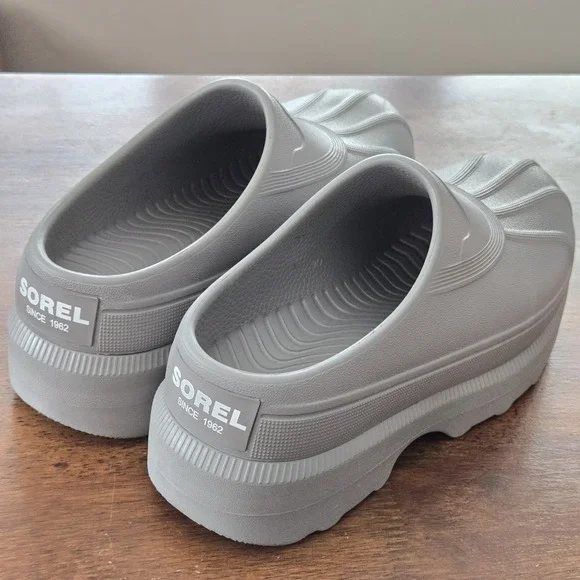 Sorel Caribou Clog Sz 7 Gray Platform Slip On EVA Chunky Minimal Mule 2048701 - Picture 12 of 14